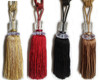 Pair Of Large Chunky Curtain Tassel Tiebacks Leather effect Tassels