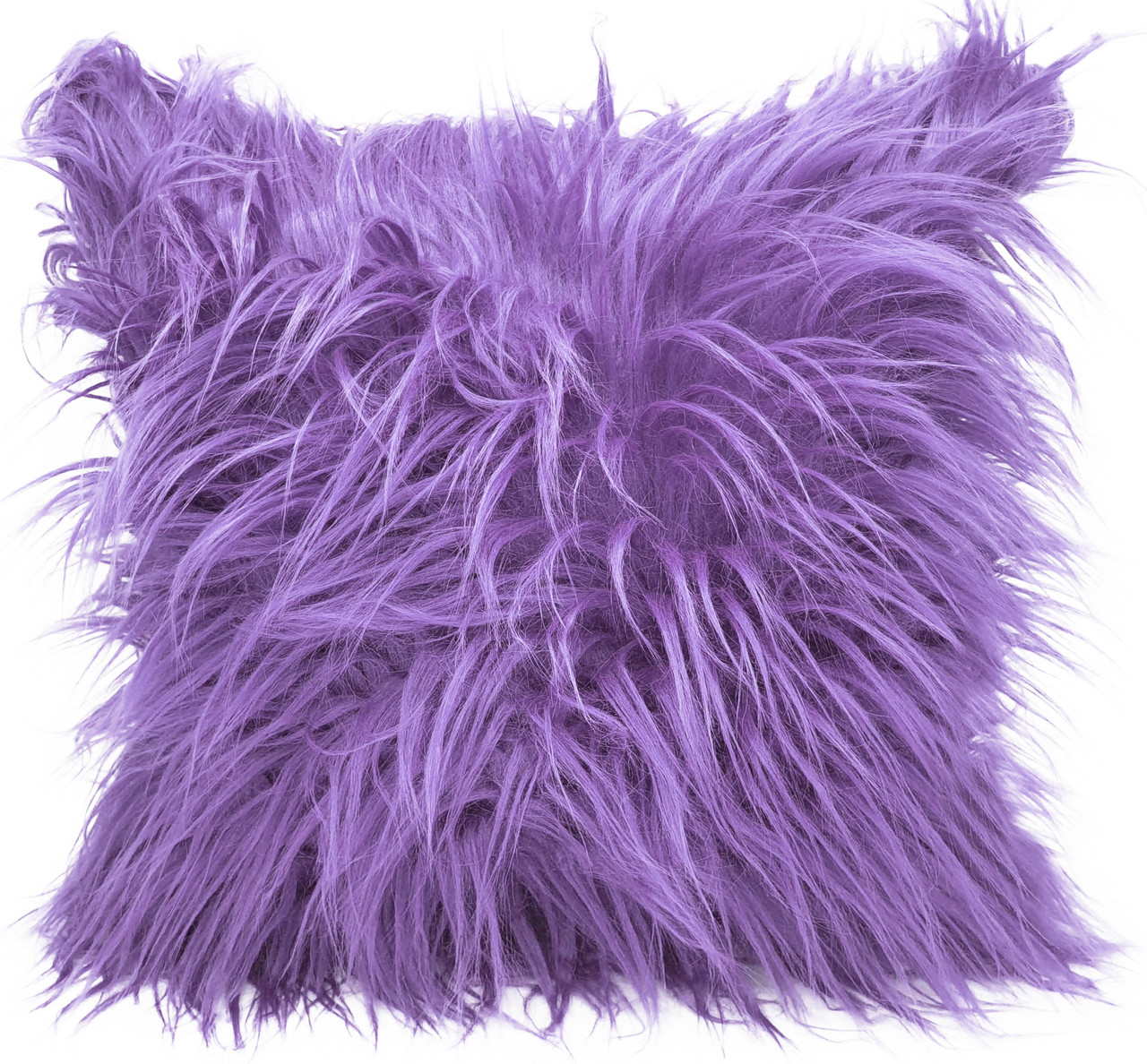 large cushion cover or cushions long Shaggy faux fur cushions 21x21" or 17x17" PURPLE
