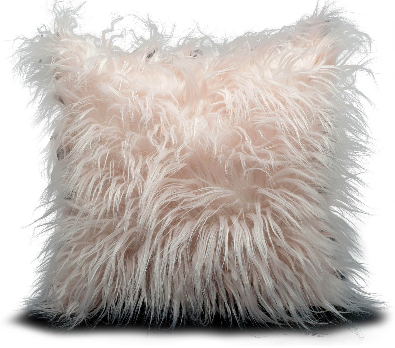 large cushion cover or cushions long Shaggy faux fur cushions 21x21" or 17x17" BLUSH PINK