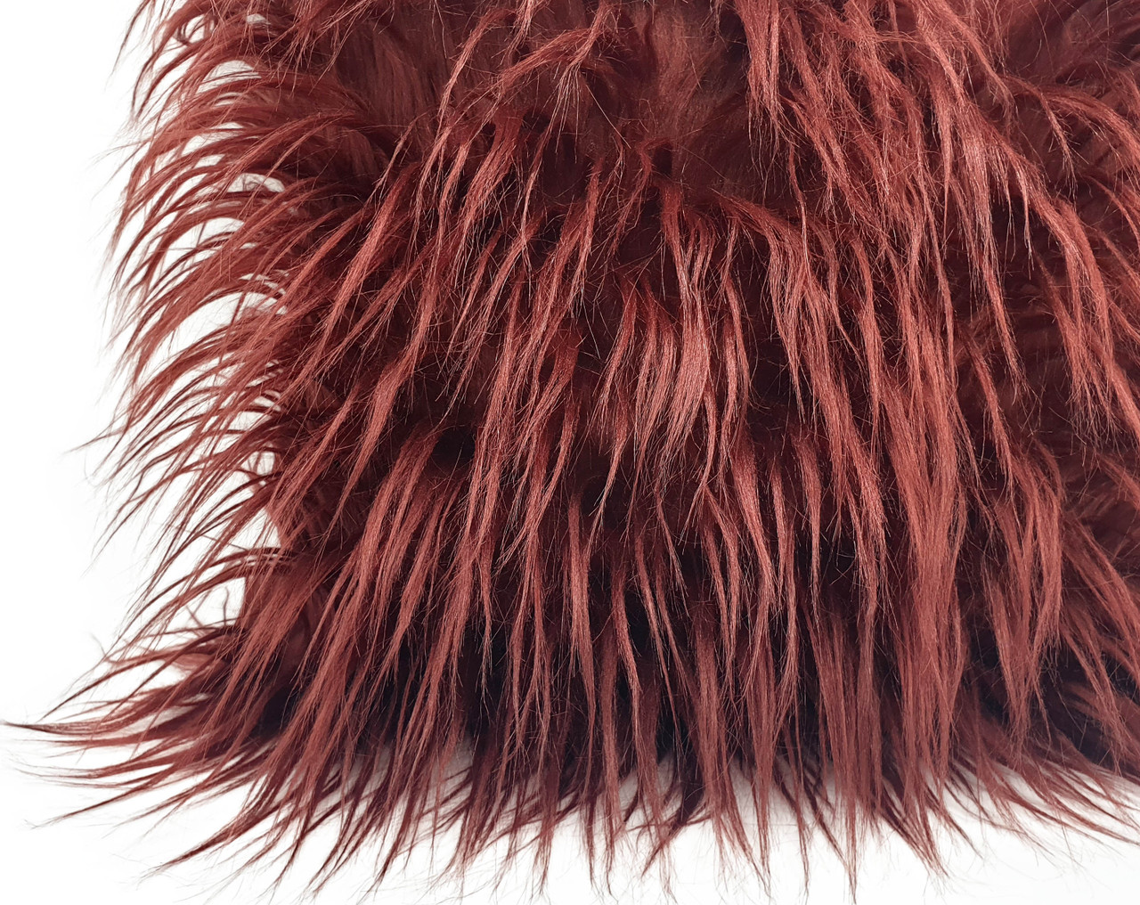 large cushion cover or cushions long Shaggy faux fur cushions 21x21" or 17x17" WINE RED closer view