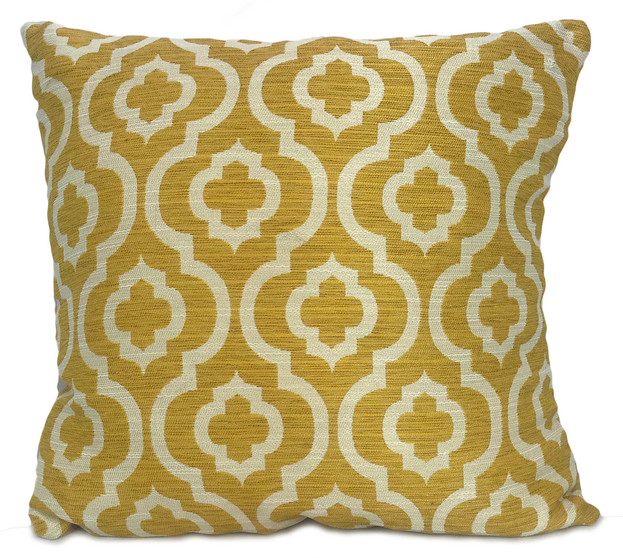 Large Chenille Moroccan Diagona Scatter Cushions or Covers 17"X17", 21"x21" MUSTARD