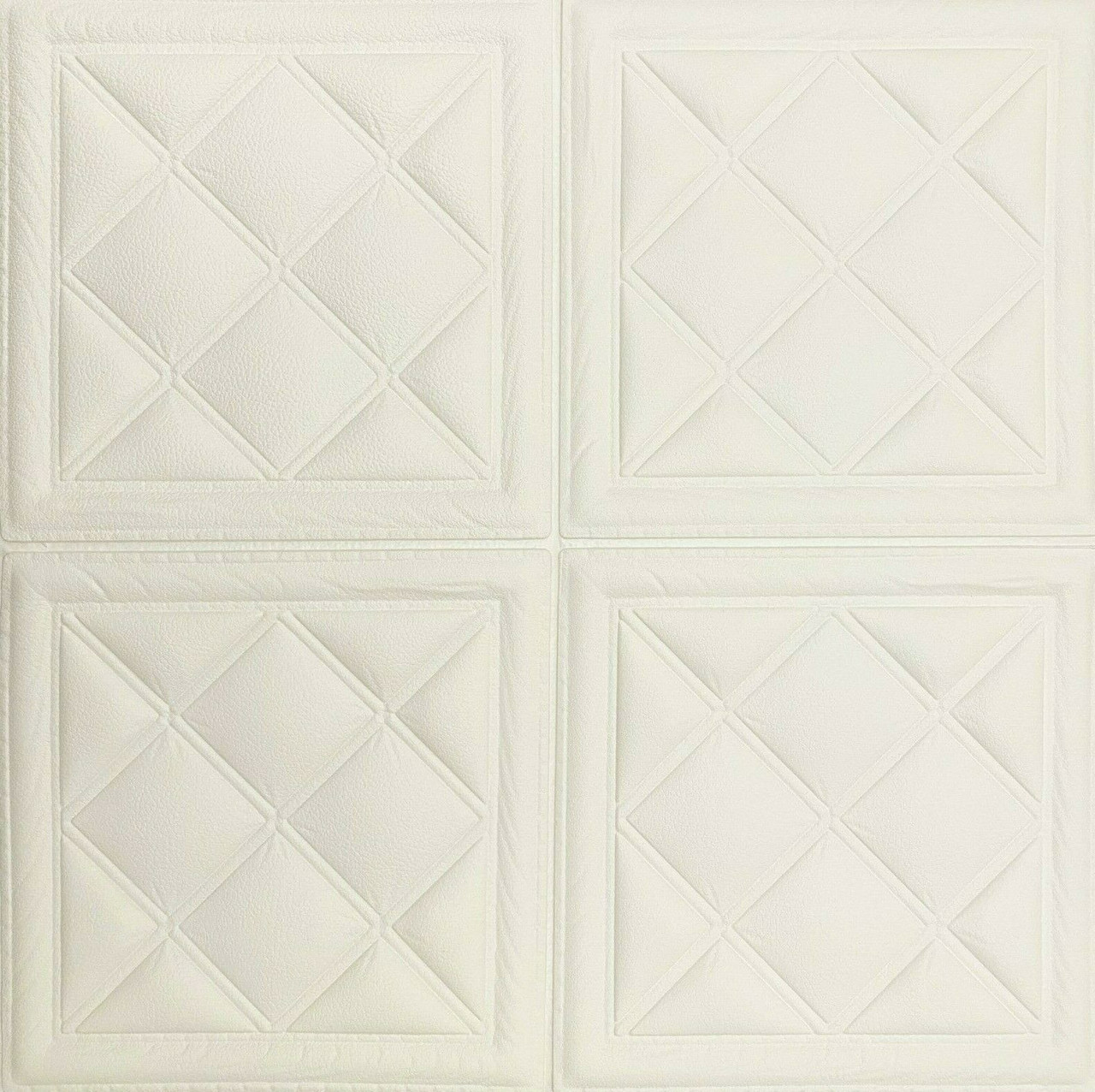 3D Chesterfield Wall Sticker Self-adhesive Leather effect Foam Tile 60cm x 60cm