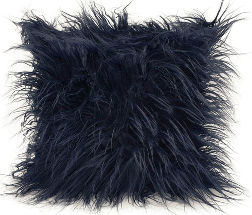 large cushion cover or cushions long Shaggy faux fur cushions 21x21" or 17x17" NAVY BLUE