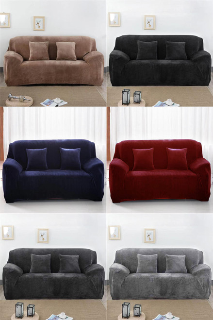 UK Sofa Covers Plush Velvet With Tuckers