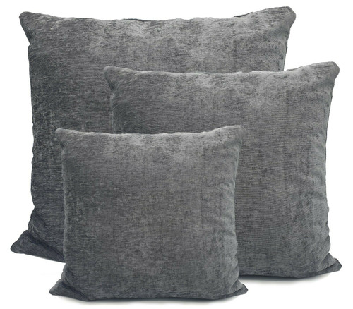 Large Cushions Chenille Scatter Cushions or Covers Plain SILVER