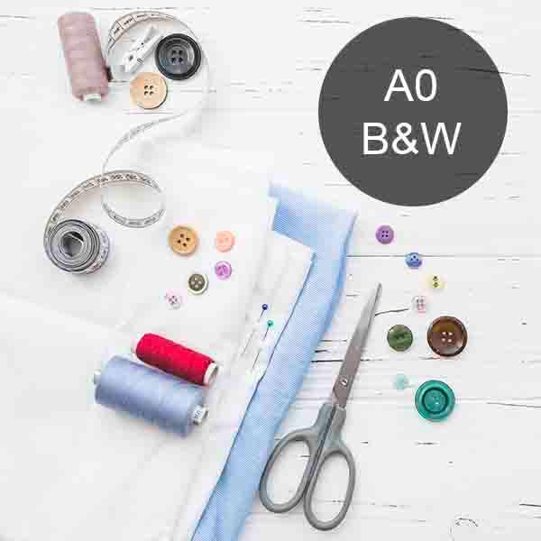 A0 Sewing Patterns Printing in B & W