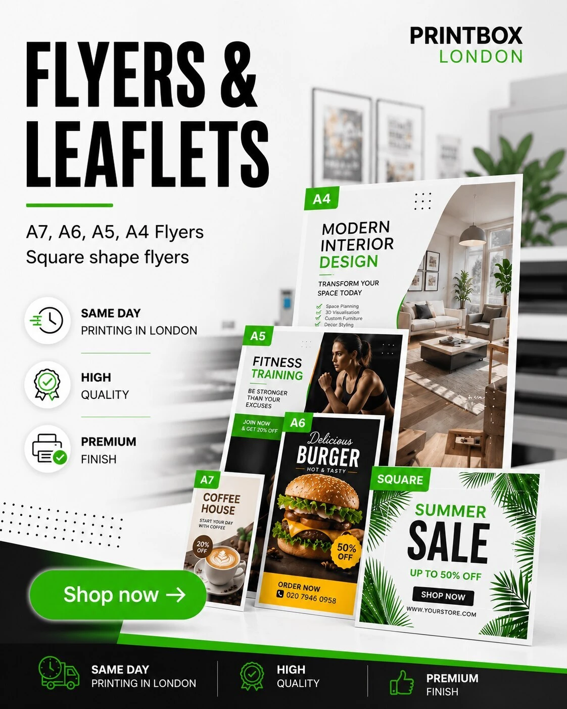 Same day flyers and leaflets printing in London