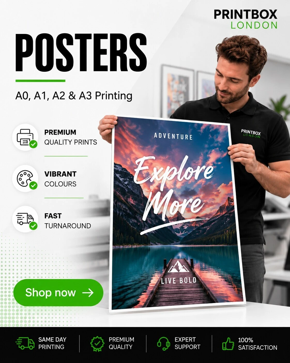Same day poster printing in London