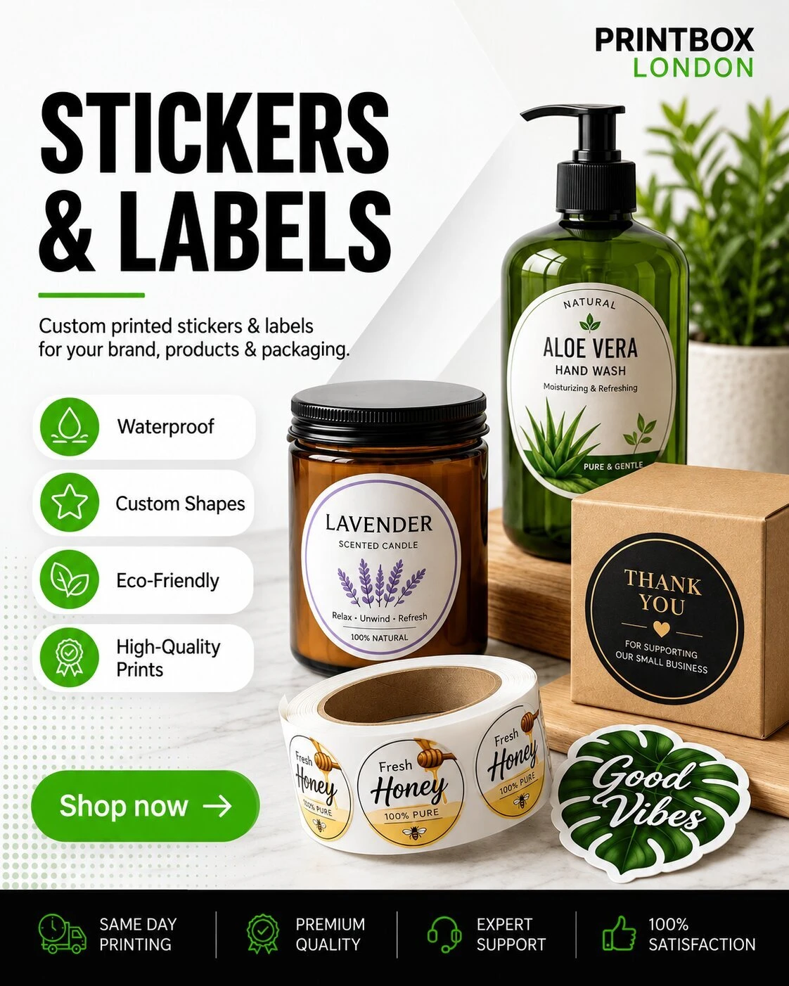 Same day stickers and labels printing in London
