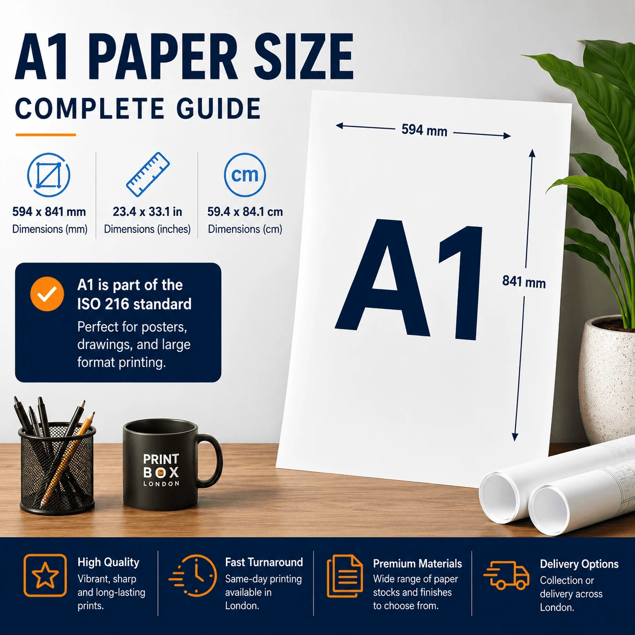 A1 paper size complete guide showing A1 dimensions for printing