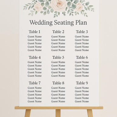 Welcome sign and seating plan printing in London | PRINTBOX