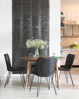 Lily dining chair black hairpin base