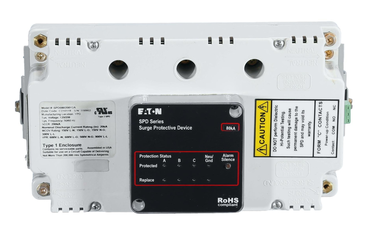 Eaton SPD100480D2A Surge Protective Device for Panel Board Use
