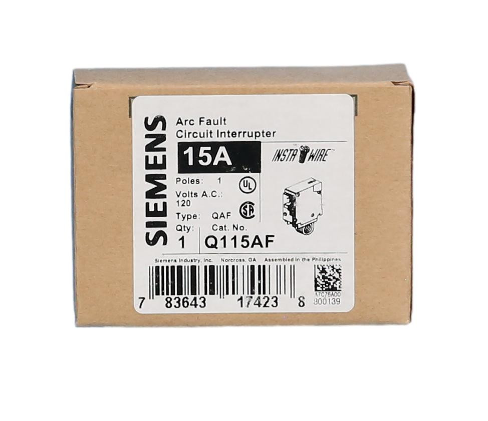 New, Q115AF Plug-on Arc-Fault Circuit Interrupter, Individually