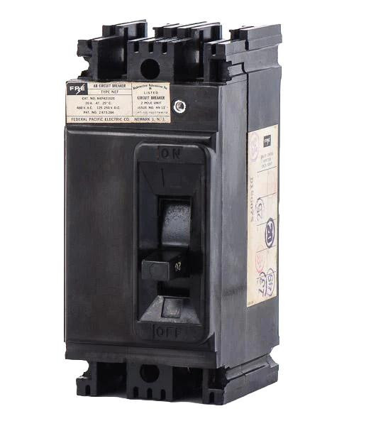 Federal Pacific FPE NEF213020 20 Amp 1-Pole 277 Volt Bolt-In Circuit Breaker (Used) - View #2