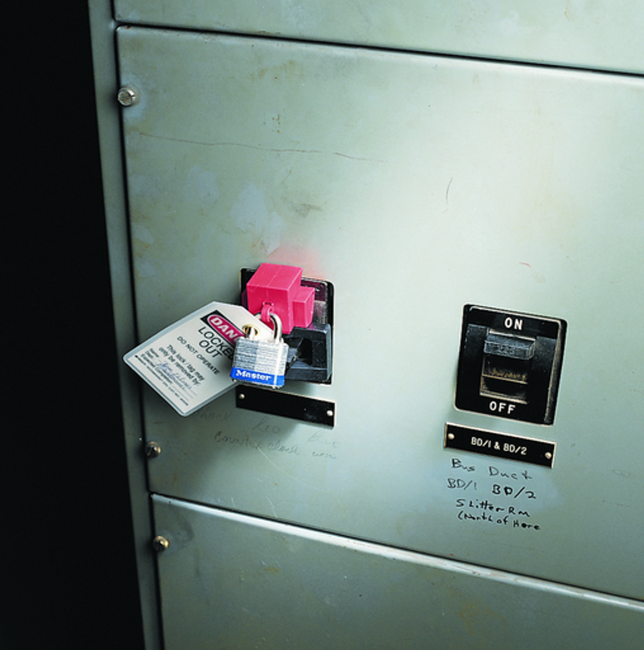 Large Circuit Breaker Lockout Device
Pictured in use