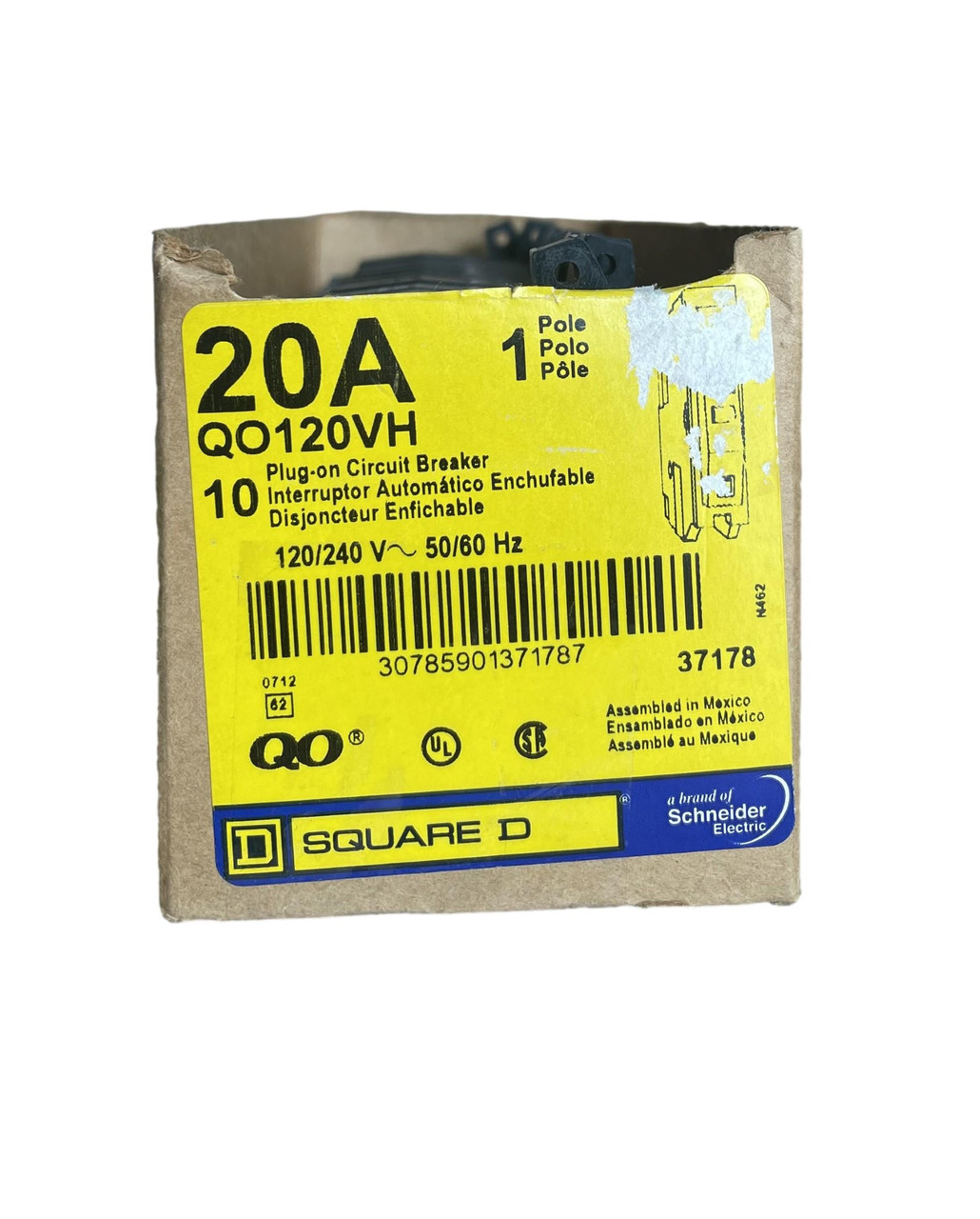 はるか　約20㎏ QO120VH 22kAIC Circuit Breaker, 20A 1 Pole - Breaker Outlet
