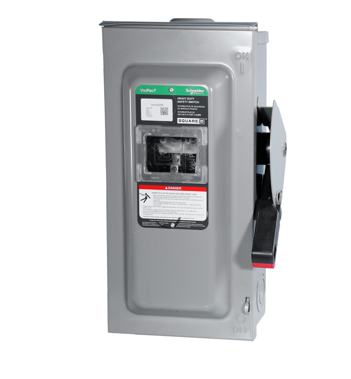 VisiPact see thru window feature, VHU362RB Outdoor Non-Fusible 30A