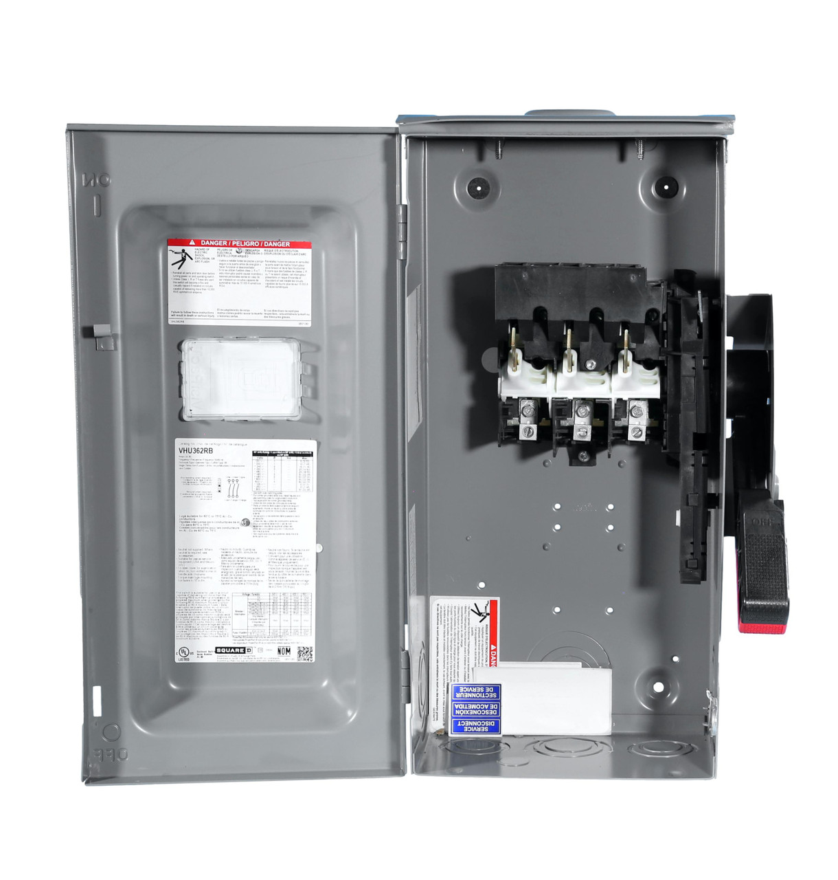 VisiPact see thru window feature, VHU362RB Outdoor Non-Fusible 30A