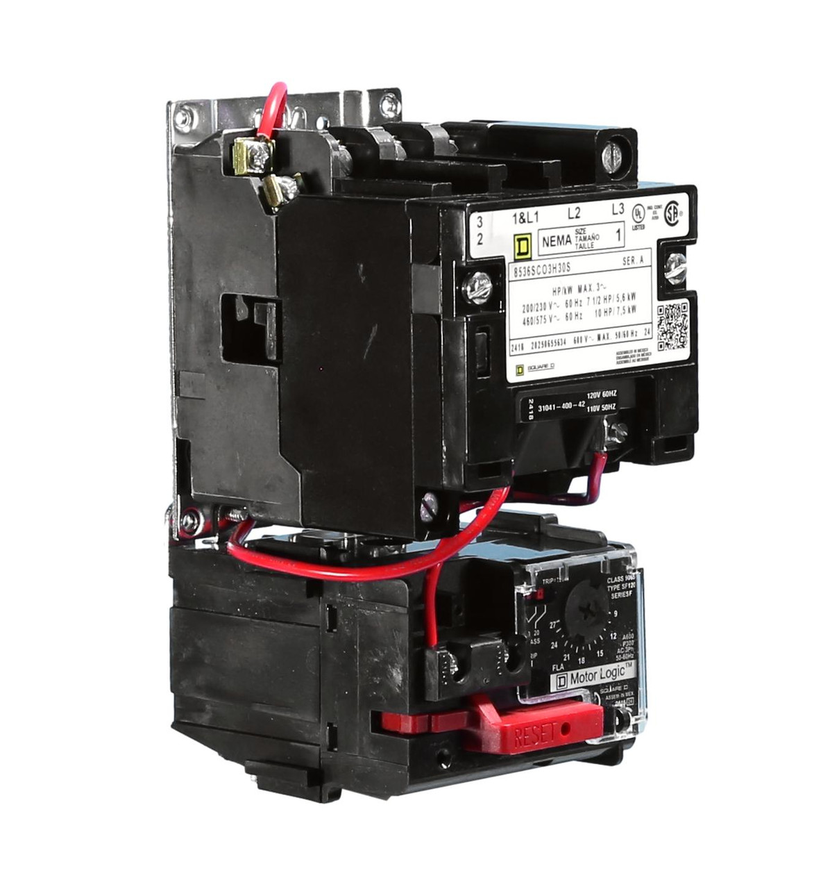 New 8536SCO3V02H30S Size-1 Square D Open AC Magnetic Starter w
