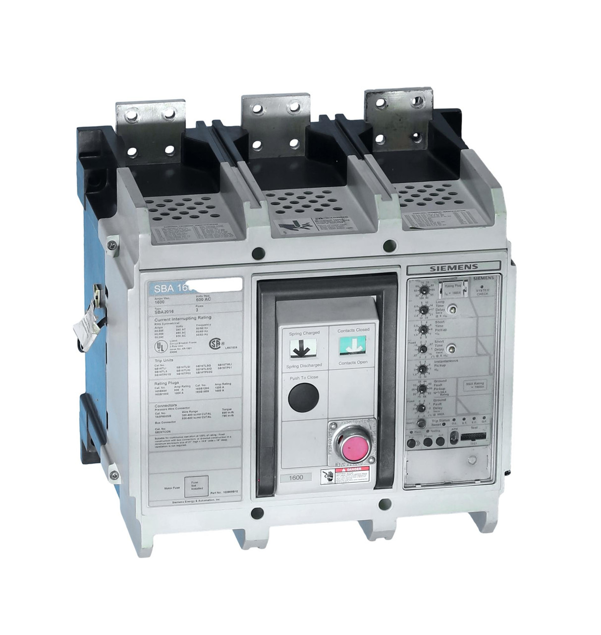 Siemens SBA2016 Circuit Breaker w/LSIG | Breaker Outlet