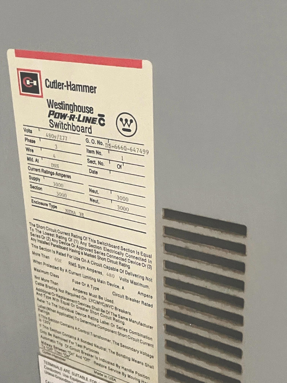 3000 Amp Outdoor Switchboard 3000 Amp Outdoor Switchboard