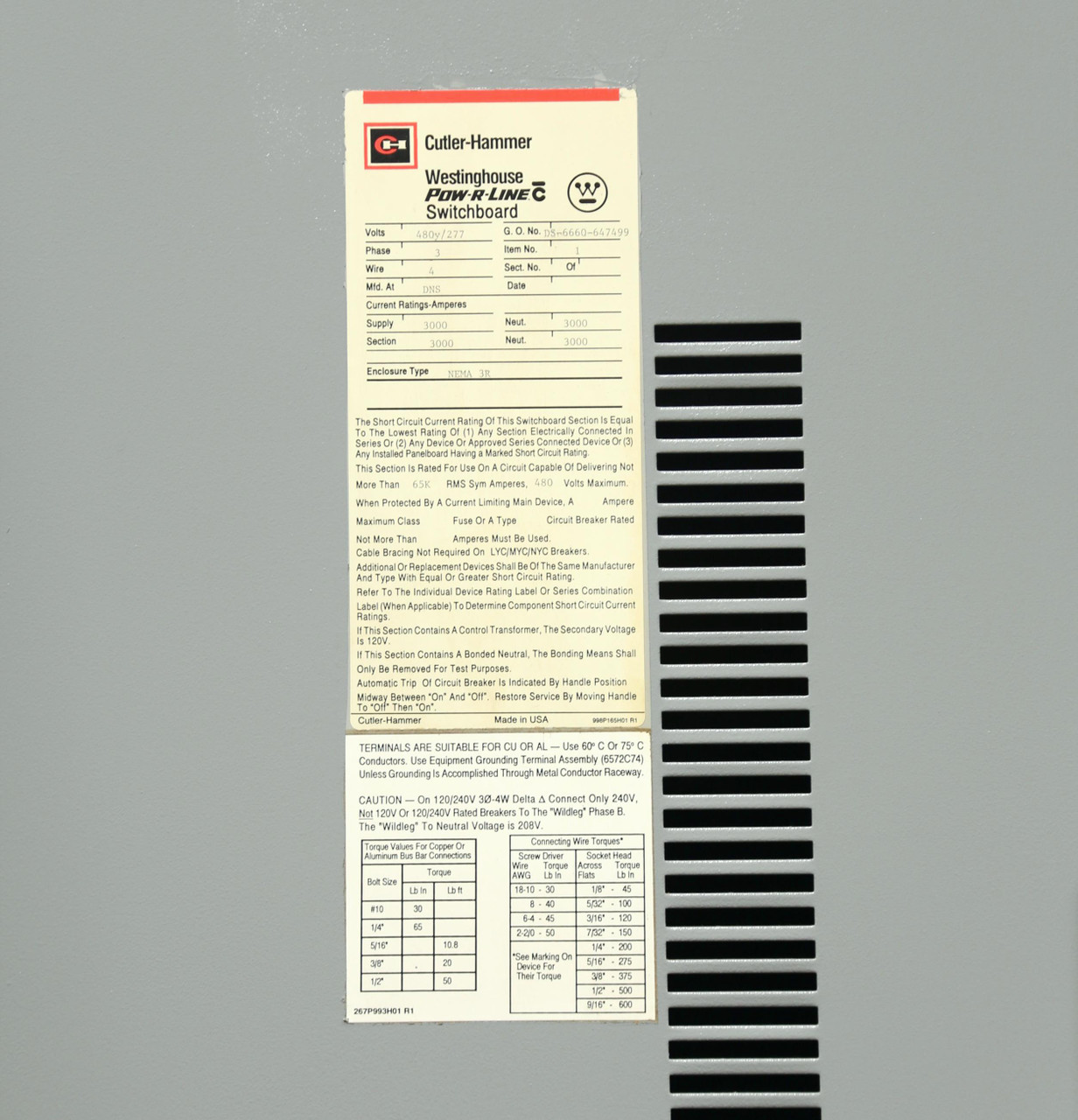 3000 Amp Outdoor Switchboard
(Breaker not included, but is in stock)
