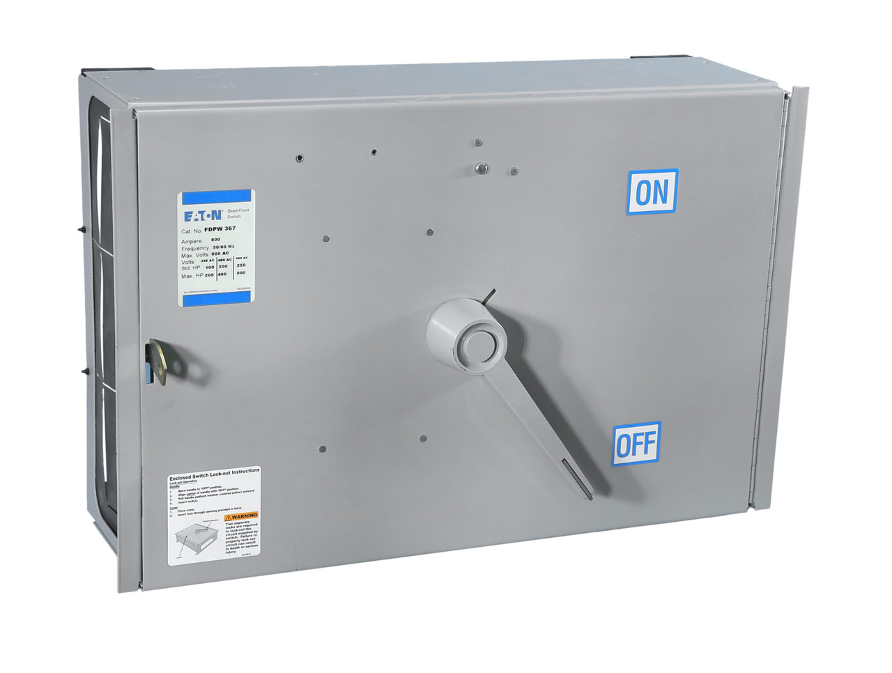 FDPW327
800A Max.and use 240 Volt Rated Fuses