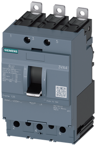3VA4135-4ED34-0AA0 Siemens Molded Case Circuit Breaker with Thermal-Magnetic Trip Unit, 3 Pole 35A