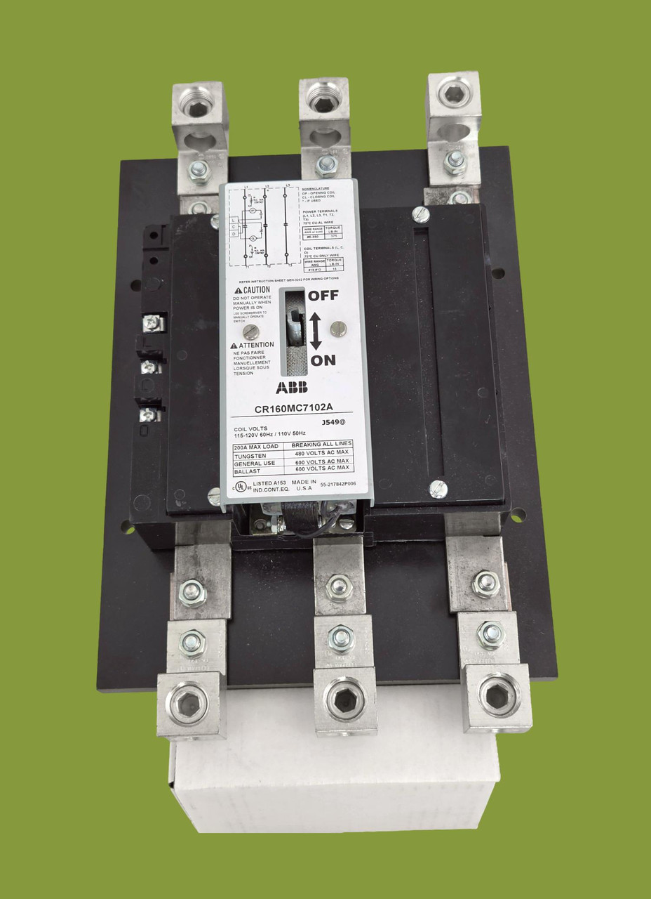 CR160MC7102A Mechanically Held Lighting Contactor, ABB