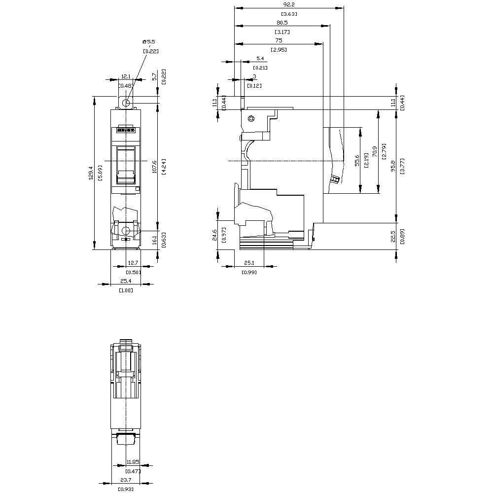 3VA4 single pole