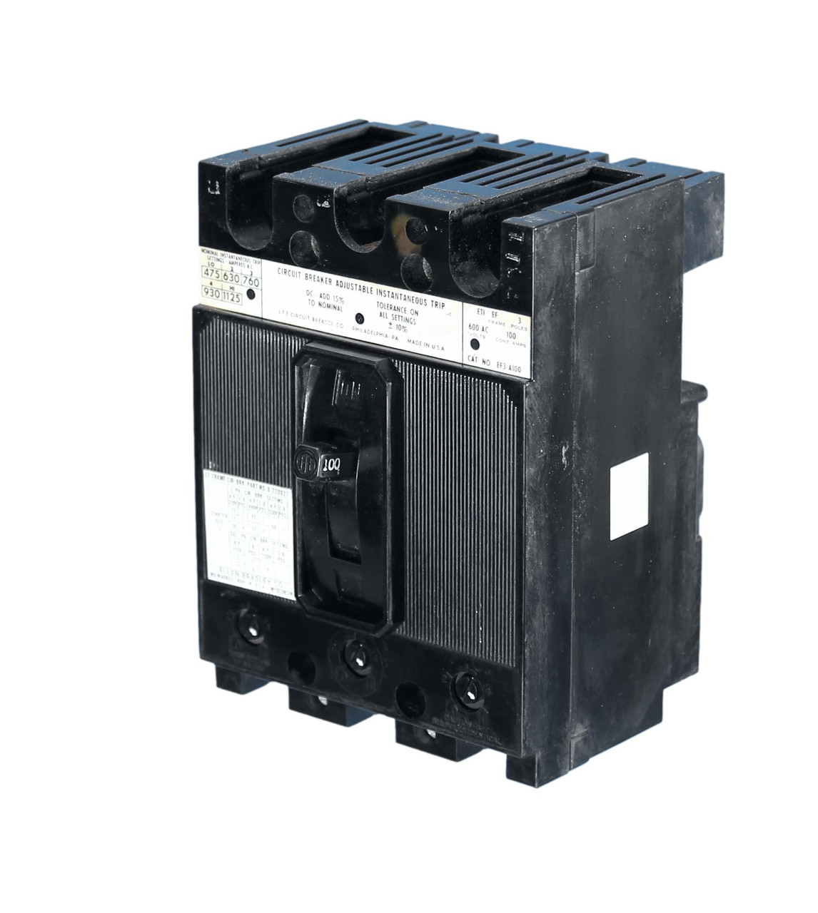 EF3A100 Type ETI
100A