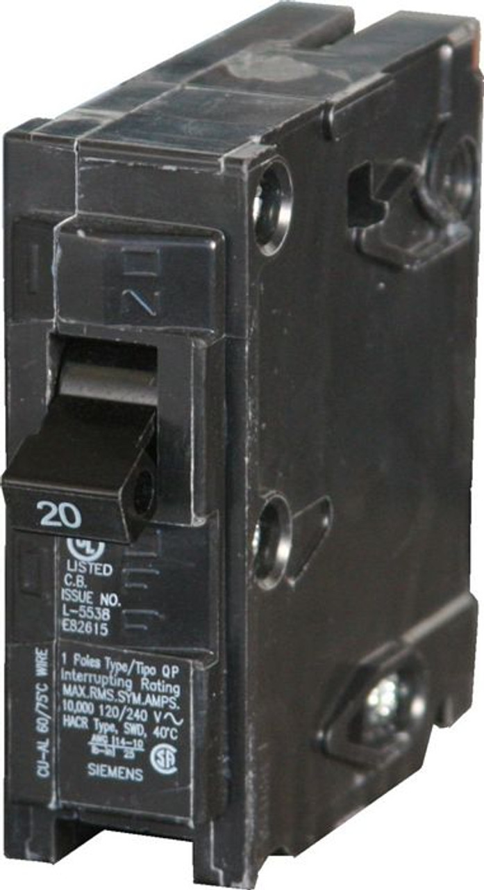 Siemens Q160 60 Amps, 1 Pole, 120 Voltage circuit breaker - Breaker Outlet