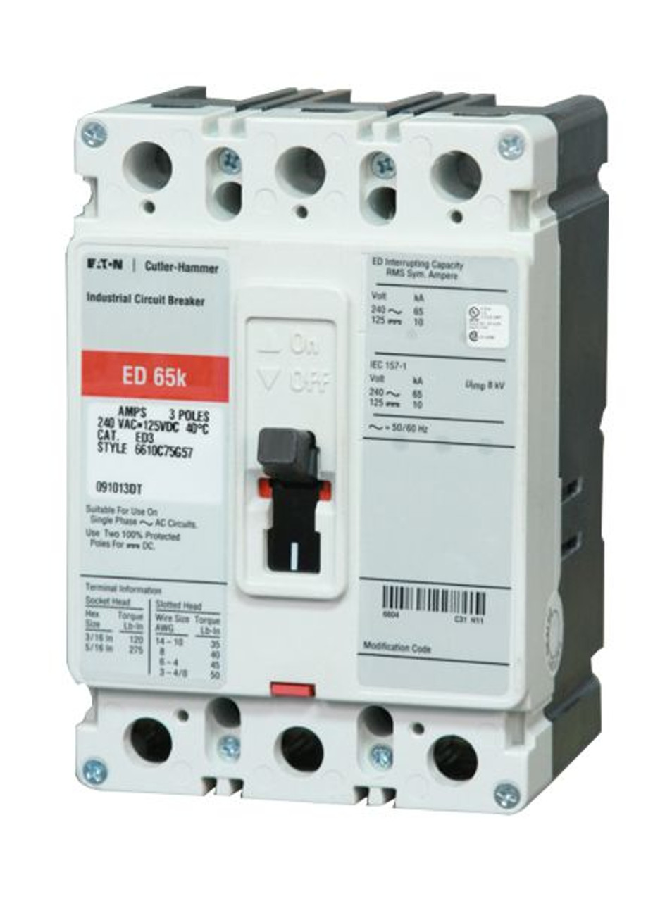 ED3125L 65k Molded Case Circuit Breaker by Cutler-Hammer