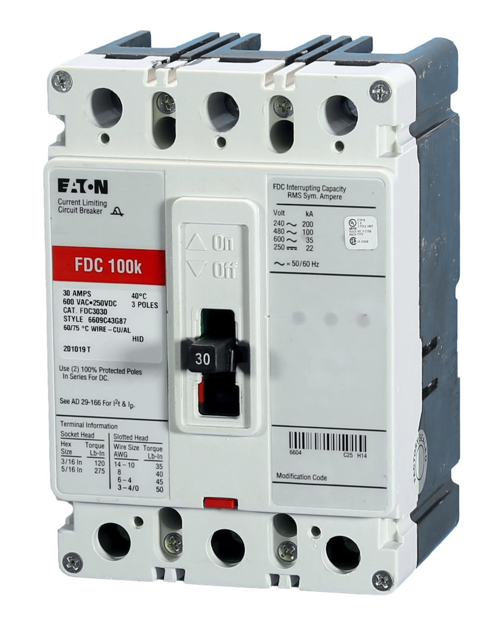 FDC3030 100K Series C Circuit Breaker by Eaton | Cutler-Hammer