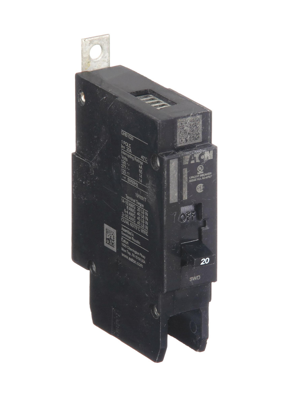 GHB1020
Eaton Panel Mount Bolt-On C.B.
277/480VAC