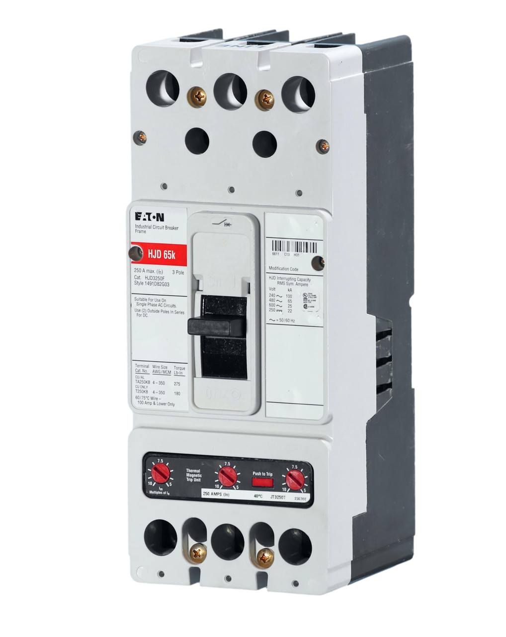 HJD3175 Complete 175A Circuit Breaker
Includes Load Lugs