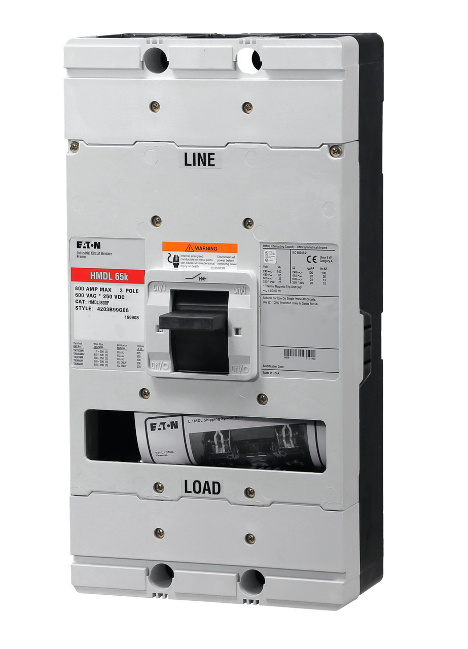 HMDL3800F Eaton HMDL 800A Frame Only - Breaker Outlet