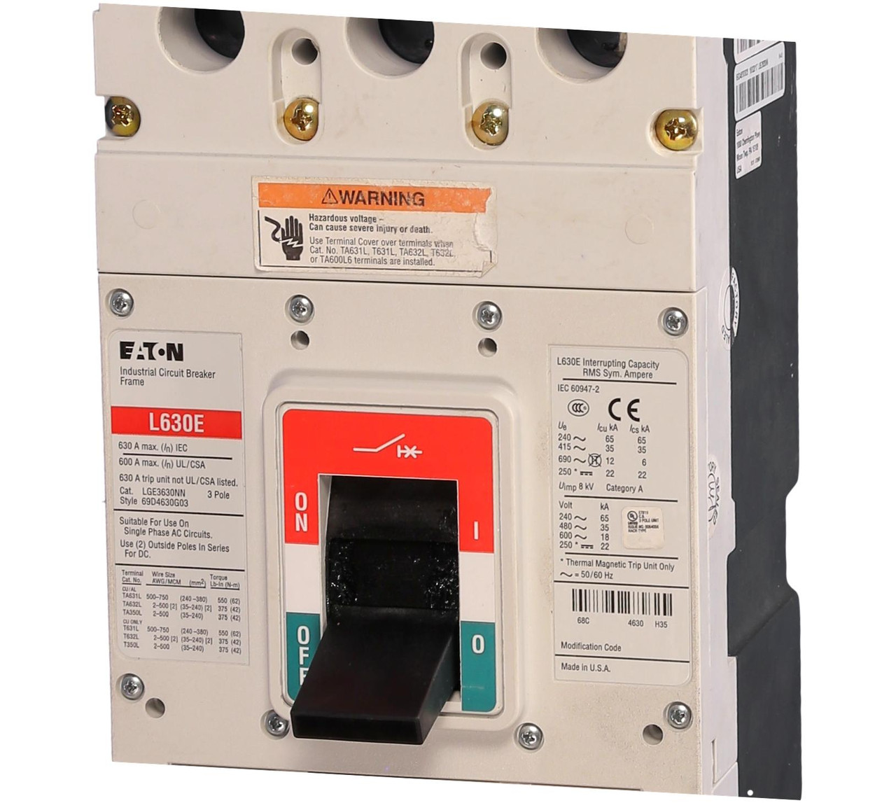 Eaton LGE360033G Circuit Breaker with Long Time/Short Time