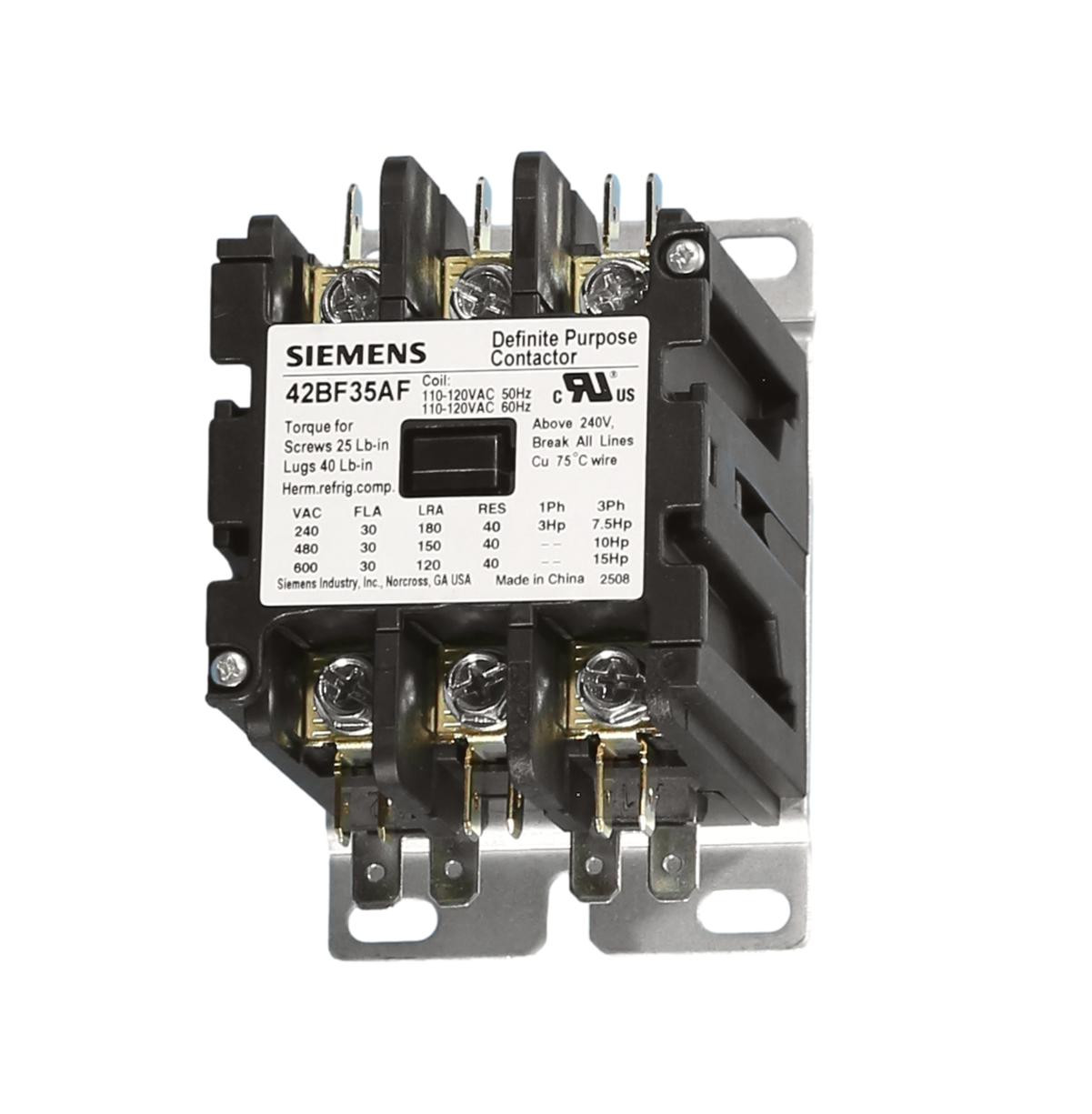 New 42BF35AF 30A Definite Purpose Contactor by Siemens/Furnas