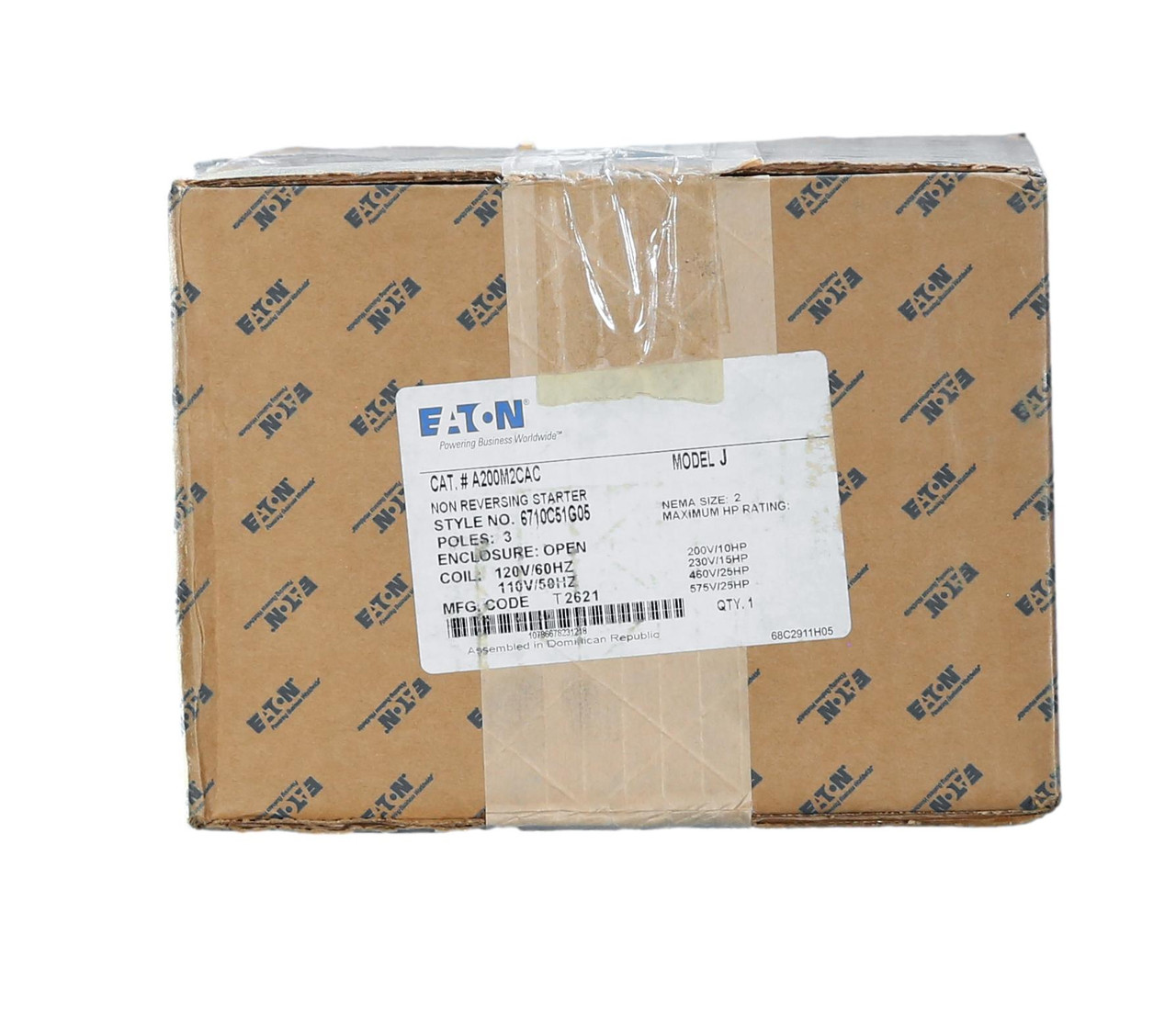 える2 A200M2CAC, Size 2 Full Voltage Starter, Eaton / Cutler-Hammer