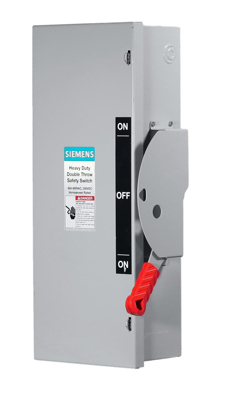 DTNF361 Double Throw Non-Fusible Safety Switch 30A 600V by Siemens
