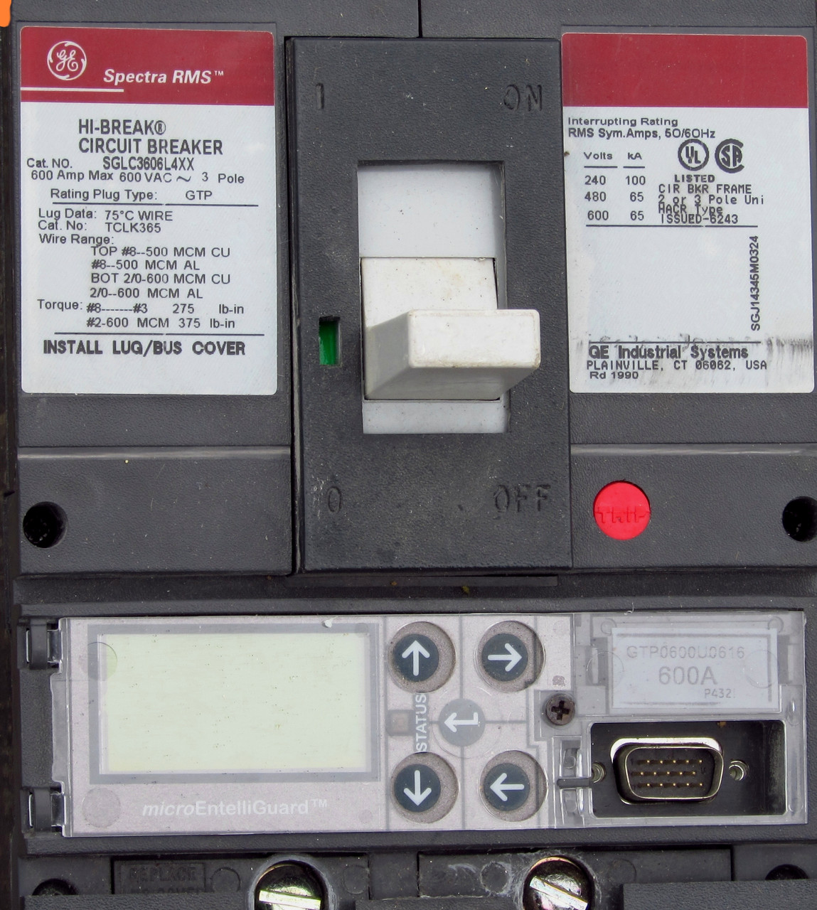 SGLC3606L4XX Spectra RMS 65k Circuit Breaker with LSIGT by General