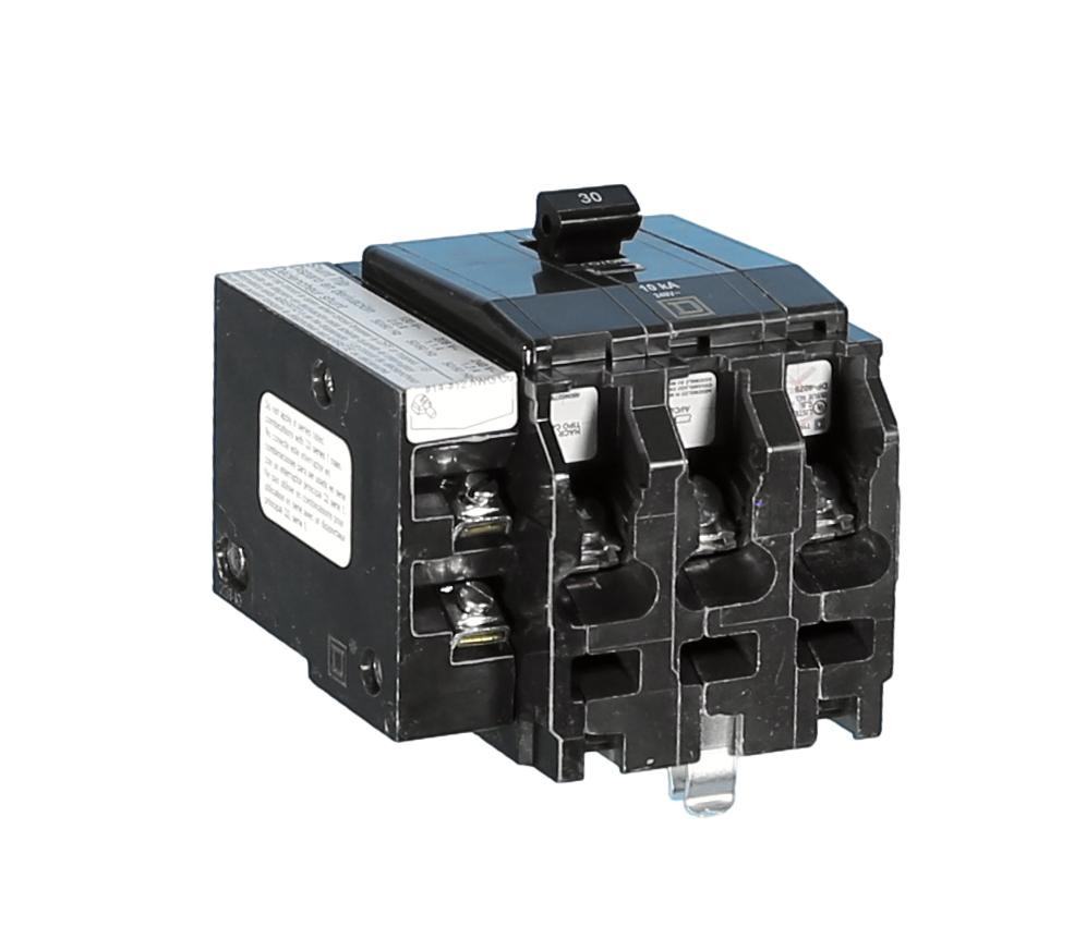QOB3301021 Square D 3 Pole 30 Amp Circuit Breaker with Shunt Trip
