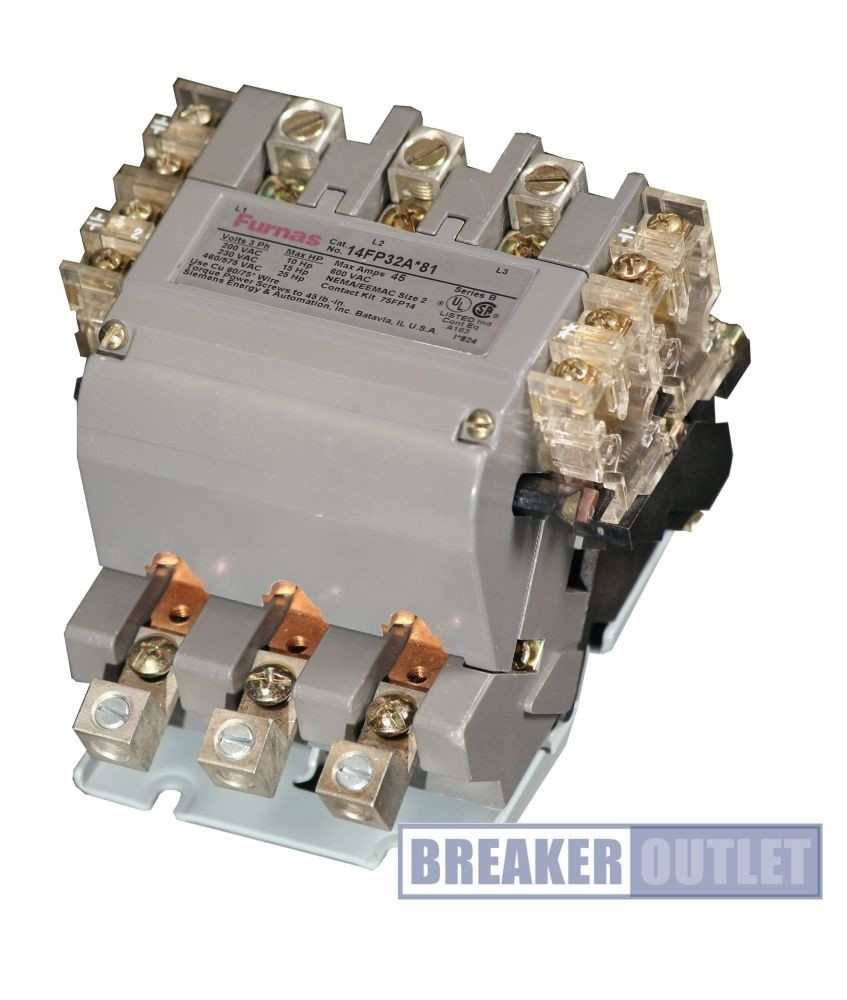 40FP32AA Furnas Size 2 Open Nema Contactor - Breaker Outlet