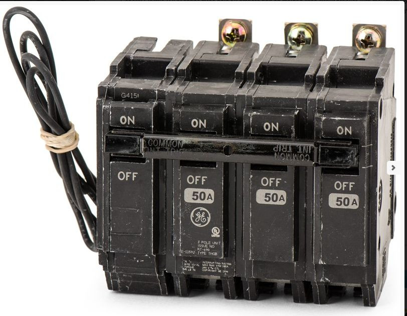 GE Bolt-on THQB 30A 3 Pole circuit Breaker with Shunt Trip Device