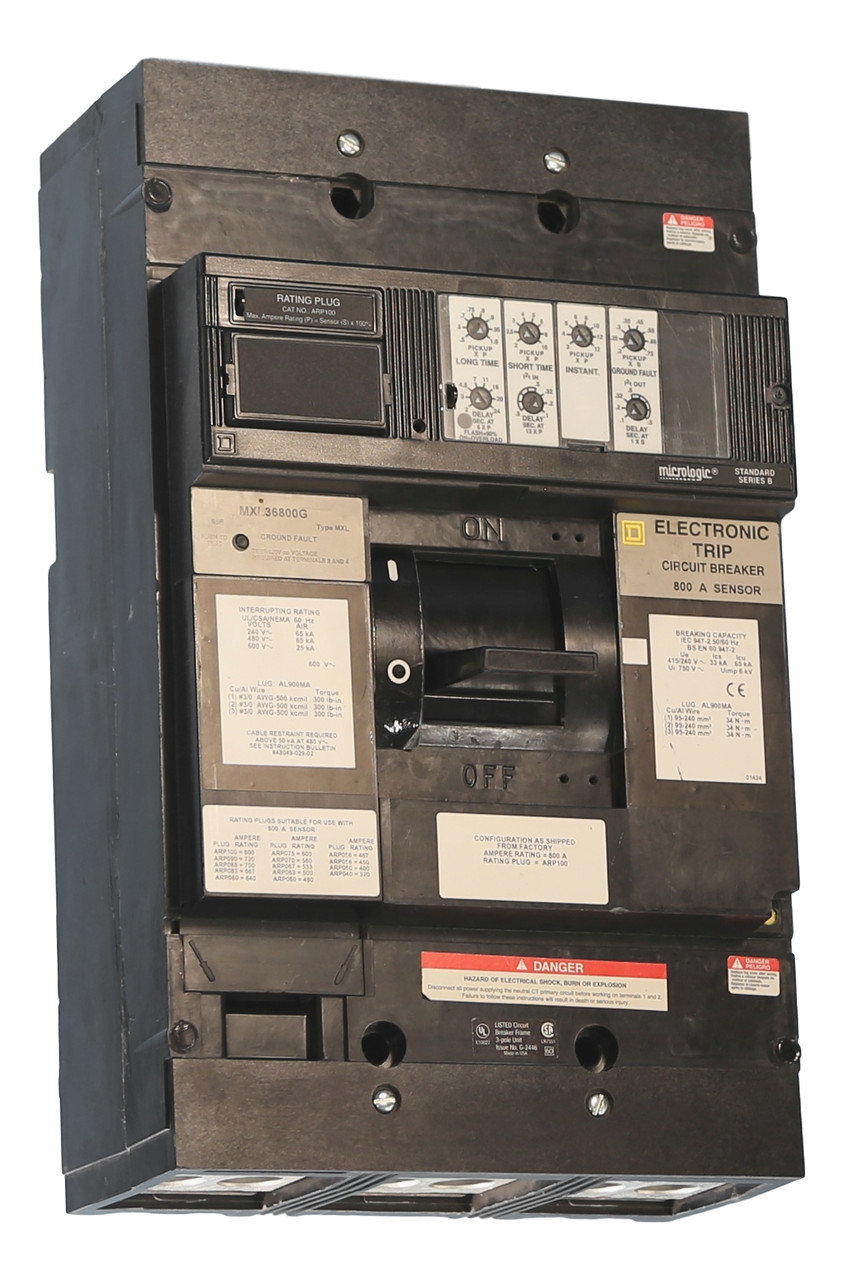 MXL36800G Micrologic 800A Electronic Trip Sensing w/Adjustable LSIG