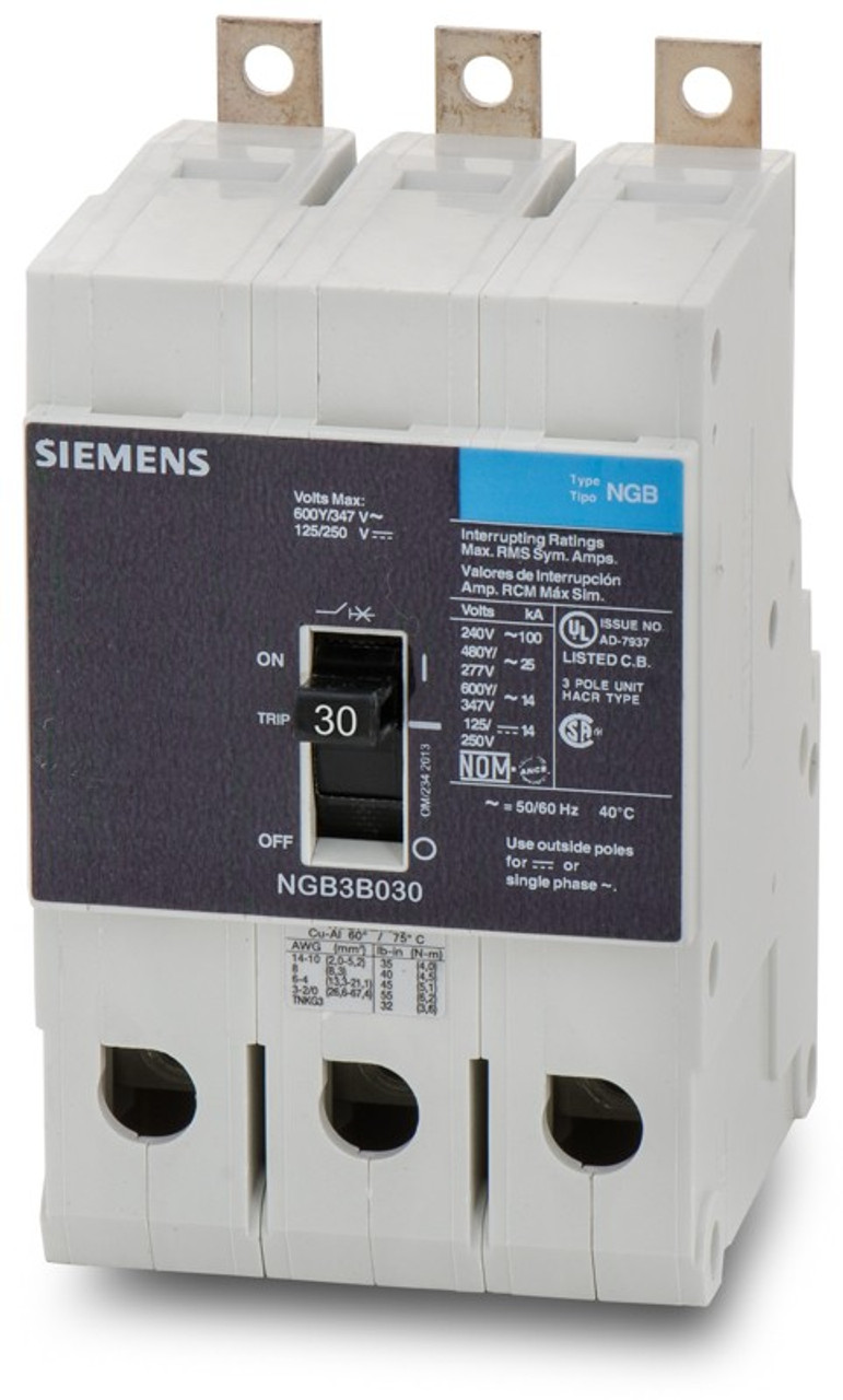 NGB3B100B
Siemens Circuit Breaker