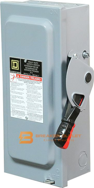 Top Dog of Safety Switches, Square D H361, Non-Fused, 30 Amp