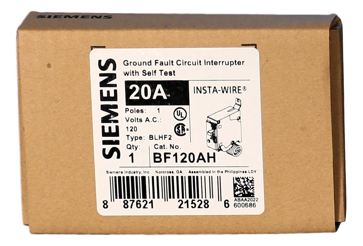 BF120AH Type BLHF2 Ground Fault BLHF2 Circuit Breaker by SIEMENS